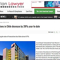 Transactions in Chile decrease by 28% year to date